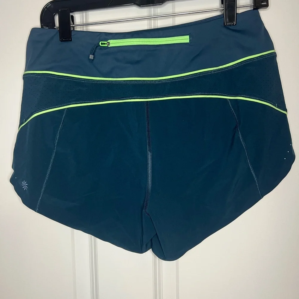 Athleta Teal Run With It Athletic Shorts - Picture 3 of 7